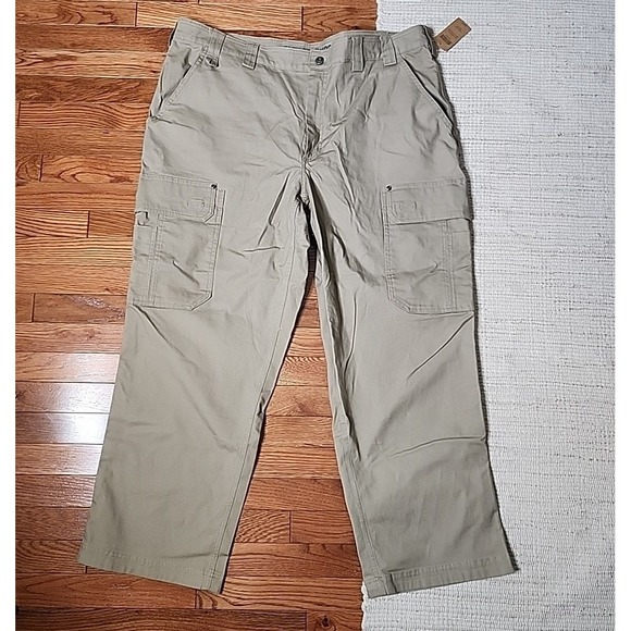 Duluth Trading Men's Flex Fire Hose Cargo Pants Work Pants Beige